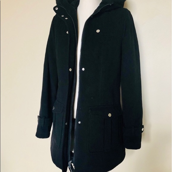 Liz Claiborne Black Quilted Anorak Winter Jacket - Picture 4 of 7